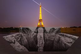 Édition, Trompe l'oeil, Les Falaises du Trocadéro, 19 mai 2021, Paris, France (JR 1-4), JR