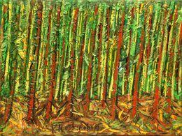 Painting, Spring forest no.2, Karl-Karol Chrobok