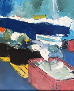 Painting, Filets de pêche, Carinne Hardouin