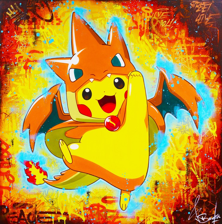 Pikachu Cosplayed Charizard