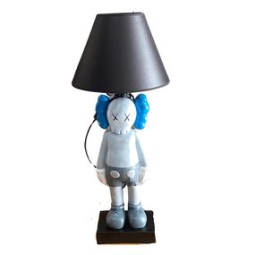 Escultura, Illuminated Blue & Grey Sculpture with Lampshade, Dervis Akdemir