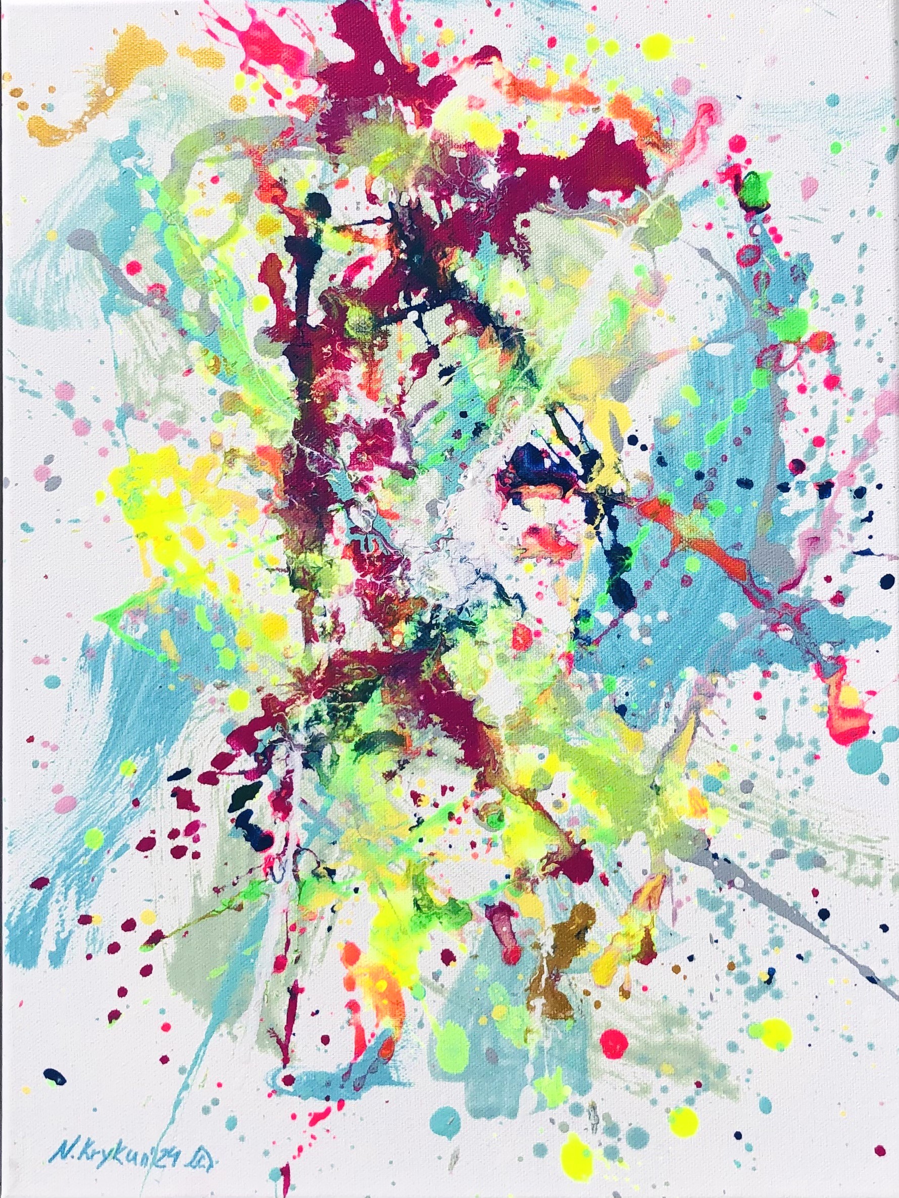 Nataliia Krykun, From the series New beginning - blue, white colorful expressionism abstraction Nataliia Krykun, From the series New beginning - blue, white colorful expressionism abstraction