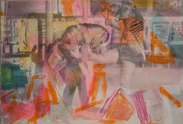 Gemälde, Confrontation II.(Pink-Orange), Funda Studio