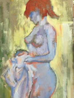 Gemälde, Nude Anna with a towel, Igor Volkov-Tkachinskiy