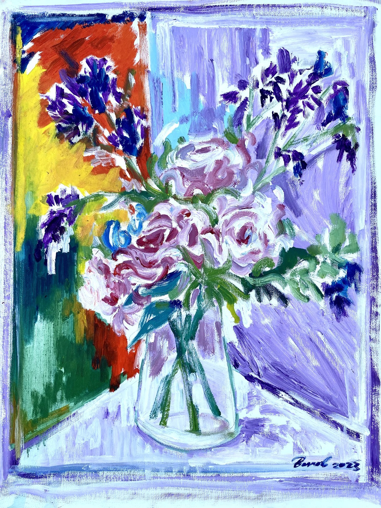 Igor Volkov-Tkachinskiy, Roses in the vase Igor Volkov-Tkachinskiy, Roses in the vase