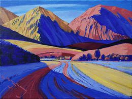 Painting, Earth Landscapes (Valley Road), Alexander Lufer