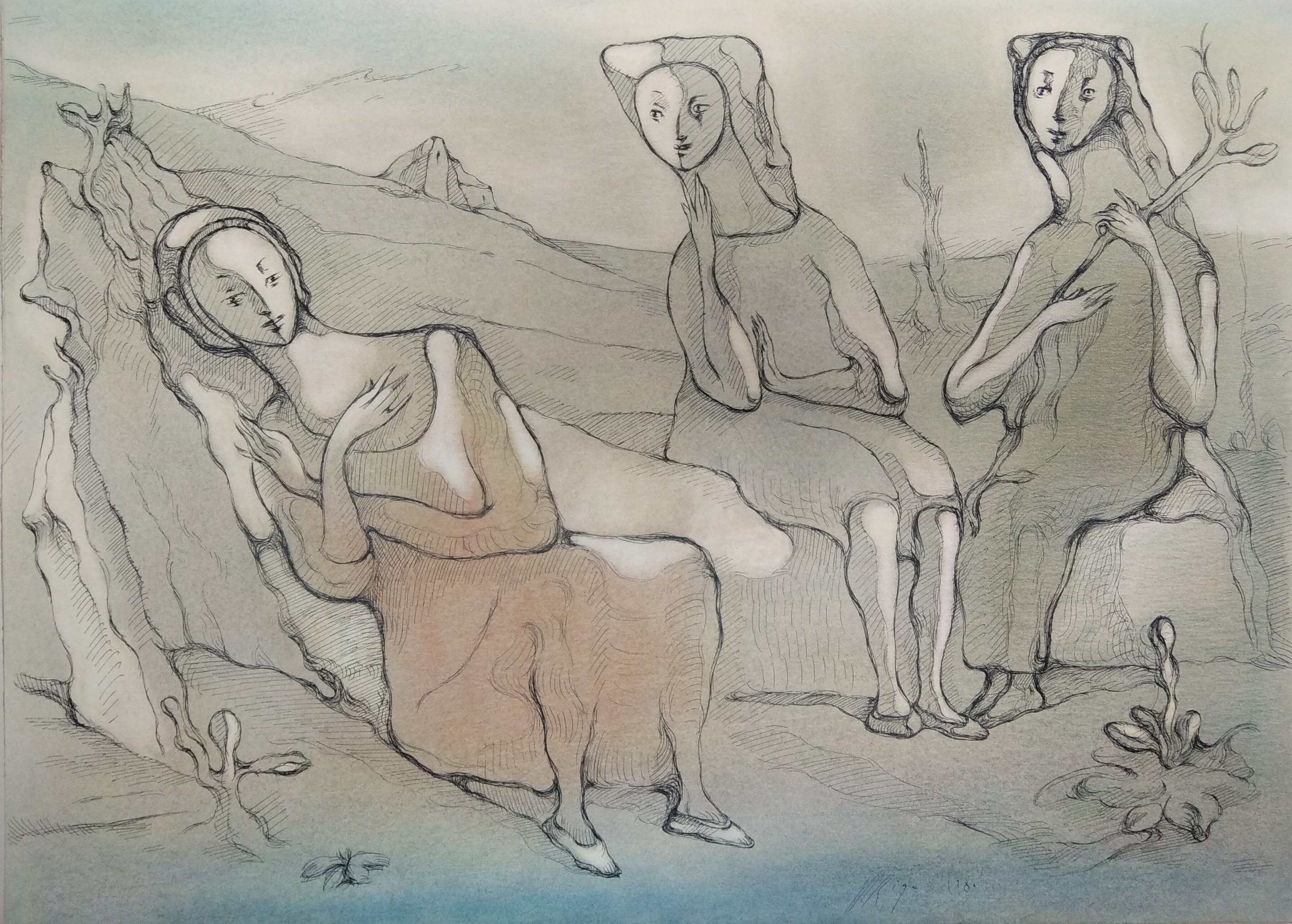Gabriel Rigo, Tres personajes en la naturaleza Gabriel Rigo, Tres personajes en la naturaleza