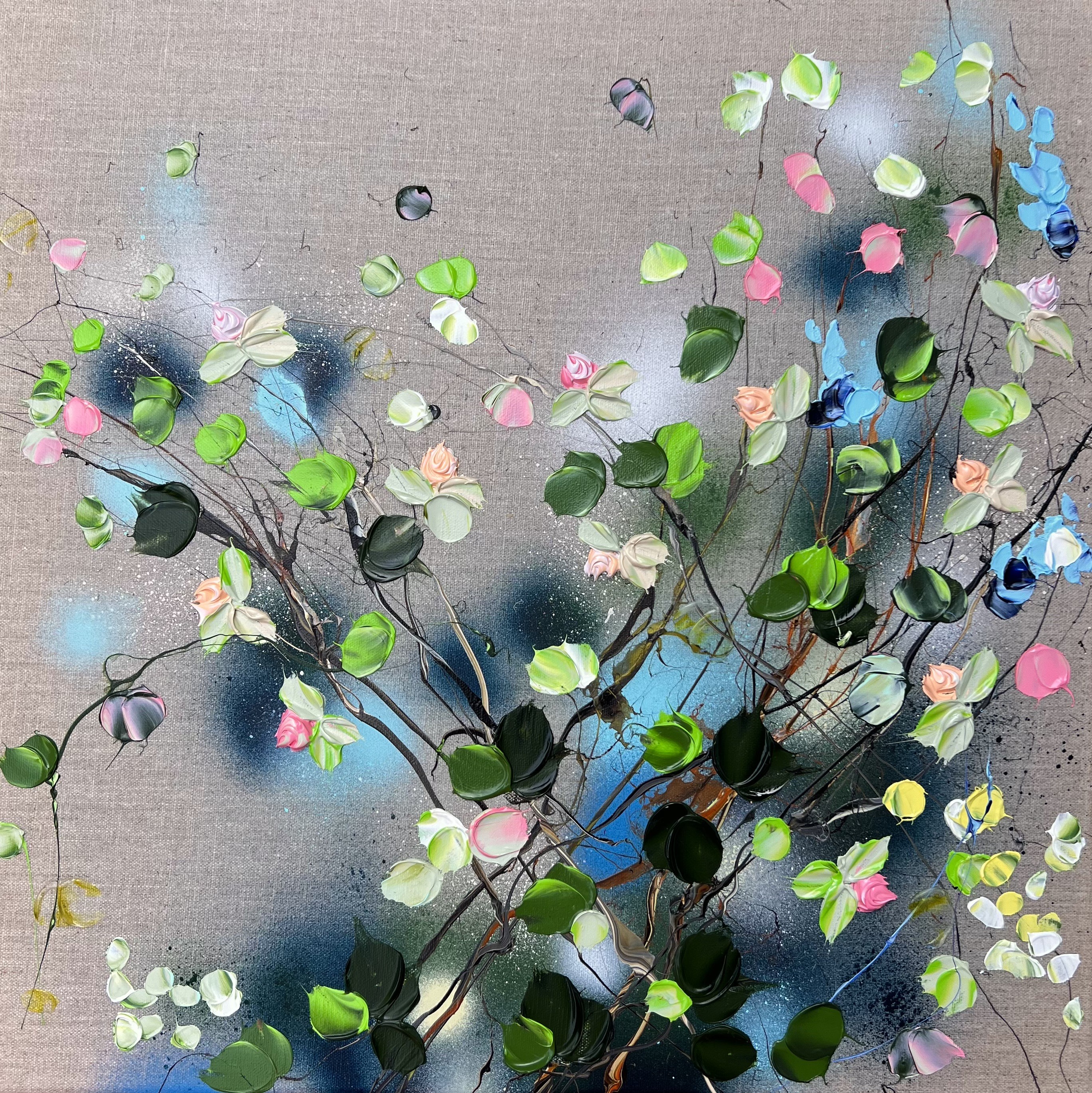Anastassia Skopp, Rest in Itself II floral impasto modern painting on canvas Anastassia Skopp, Rest in Itself II floral impasto modern painting on canvas