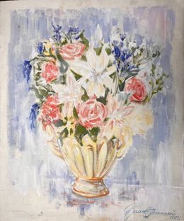 Gemälde, Still live with a white vase, Igor Volkov-Tkachinskiy