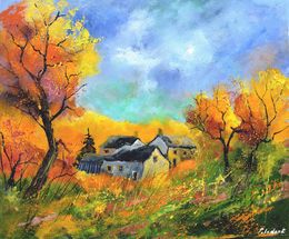 Painting, Autumnal scenery, Pol Ledent