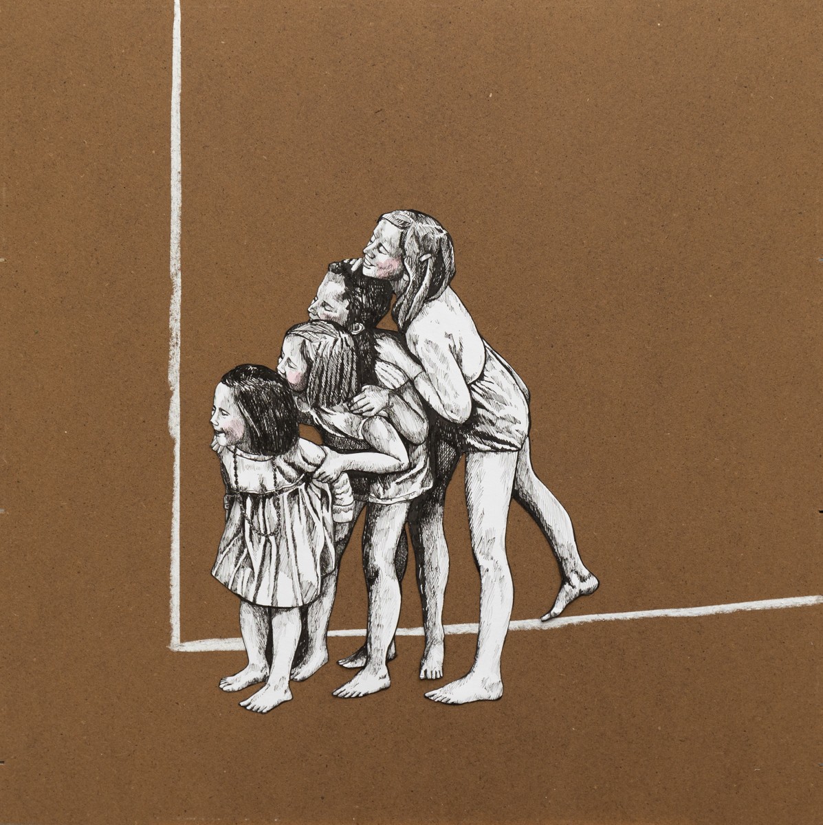 Eddy Josse, Espiègles - Scène de vie figurative sur le thème de l'enfance Eddy Josse, Espiègles - Scène de vie figurative sur le thème de l'enfance