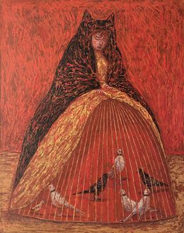 Gemälde, Esprit du chat, Maria Guilbert