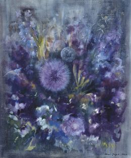 Gemälde, Violetter Strauss | Purple bouquet, Klaus Meyer-Gasters