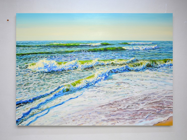 Iryna Kastsova, Sea. Serenity 3, Painting on canvas