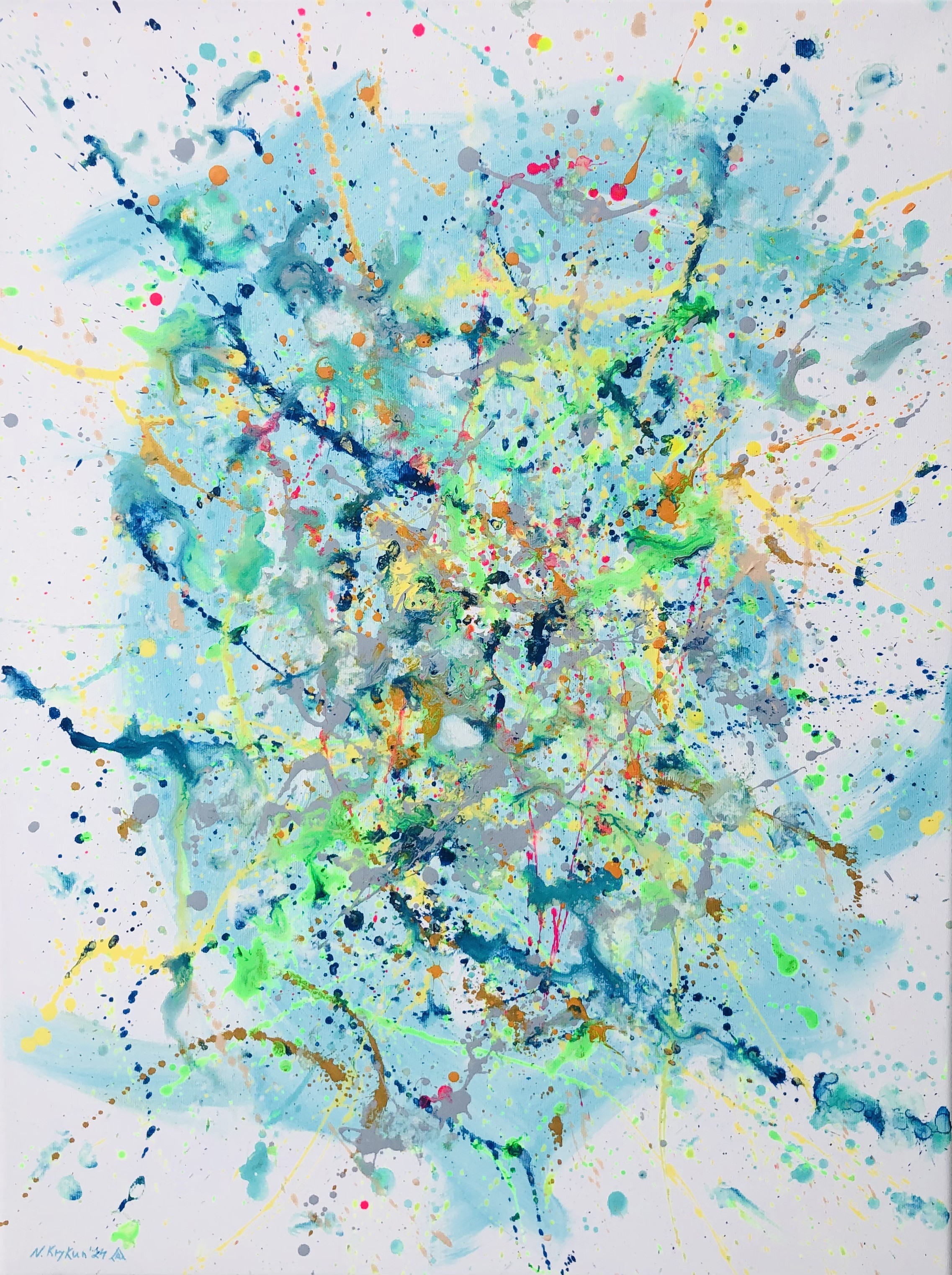 Nataliia Krykun, Your symphony- blue, white colorful expressionism abstraction Nataliia Krykun, Your symphony- blue, white colorful expressionism abstraction