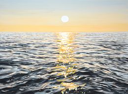 Peinture, Warm light on the water, Iryna Kastsova