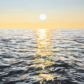 Gemälde, Warm light on the water, Iryna Kastsova