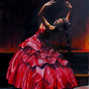 Painting, Dancer in a red dress,#3, Schagen Vita