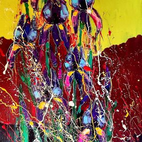Painting, Irises in Abstract, Lilith Gurekhyan
