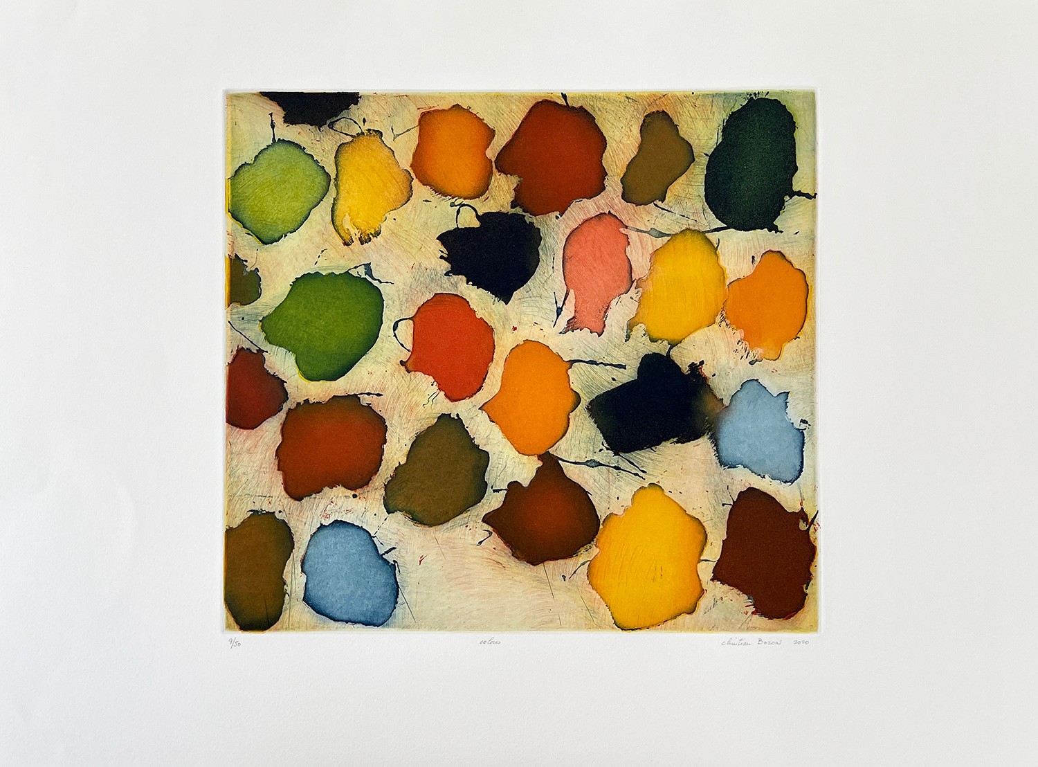 Christian Bozon, Colors, gravure originale Christian Bozon, Colors, gravure originale