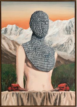Painting, The Phoenix knight (after Martin Margiela) Forbidden Collage (20), Julien Delagrange