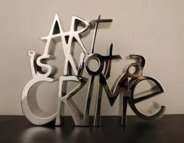 Skulpturen, Art is Not a Crime - Argenté - 95 exemplaires - Certificat, Mr Brainwash
