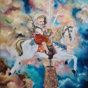 Painting, Rider of the Apocalypse, Lena Applebaum