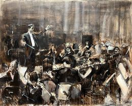 Painting, Orchestra 3, Irakli Chikovani
