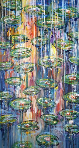 Painting, Water Lilies L 4, Peter Nottrott