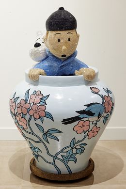 Sculpture, Tintin Blue Lotus Masterpiece, Angela Gomes