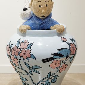 Sculpture, Tintin Blue Lotus Masterpiece, Angela Gomes