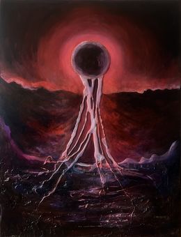 Painting, Birth of Worlds, Dariusz Witold Mierzwa