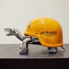 Sculpture, Turtle Hermes Silver, Diederik Van Apple