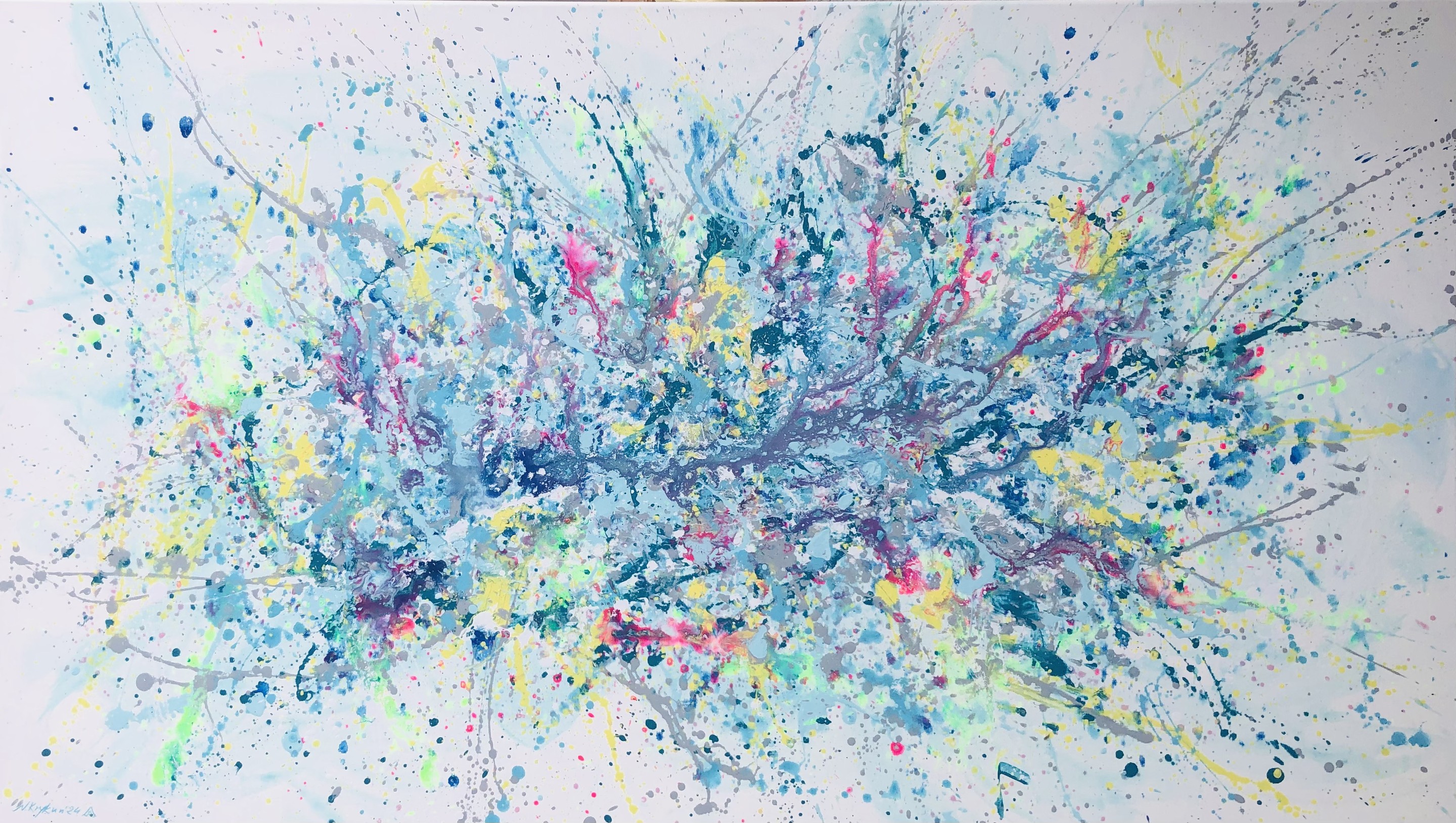 Nataliia Krykun, More Energy colorful blue turquoise expressionism gripping abstraction Nataliia Krykun, More Energy colorful blue turquoise expressionism gripping abstraction