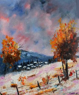 Painting, Winter landscape, Pol Ledent