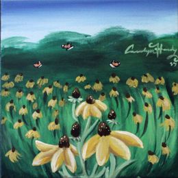 Painting, Grey Headed Coneflower, Carolyn Hardy