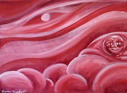 Peinture, Red Skies at Night, Carolyn Hardy