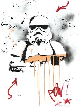 Gemälde, Stormtrooper Orange POW!, JP Malot