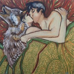 Gemälde, El beso de la mujer salvaje, María Galán