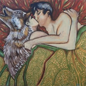 Gemälde, El beso de la mujer salvaje, María Galán