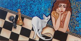 Painting, Jaque mate al rey, María Galán