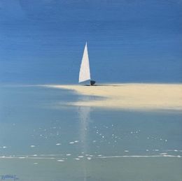 Pittura, Sailboat and Sandbar, Richard Pearce