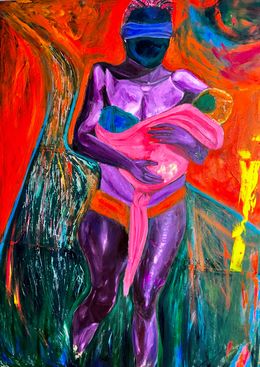 Painting, Way (Portrait Through Lens of Motherhood), Gbemi Smart