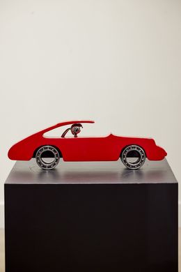 Sculpture, Girl in the car, Bart van Somers