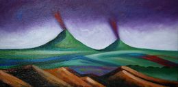 Painting, Volcans, Lionel le Jeune