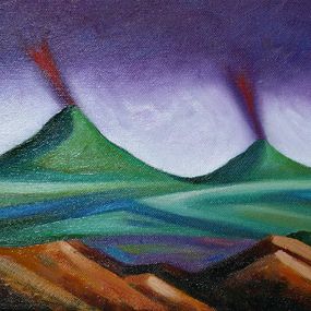 Painting, Volcans, Lionel le Jeune