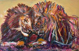 Painting, Lions I. - Animal Spirits 4.0, Funda Studio