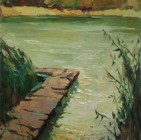 Pintura, Green lake, Alisa Onipchenko-Cherniakovska