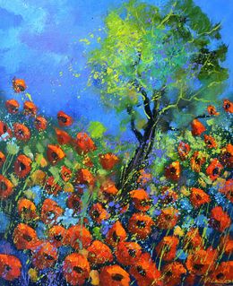 Painting, Red poppies 5624, Pol Ledent