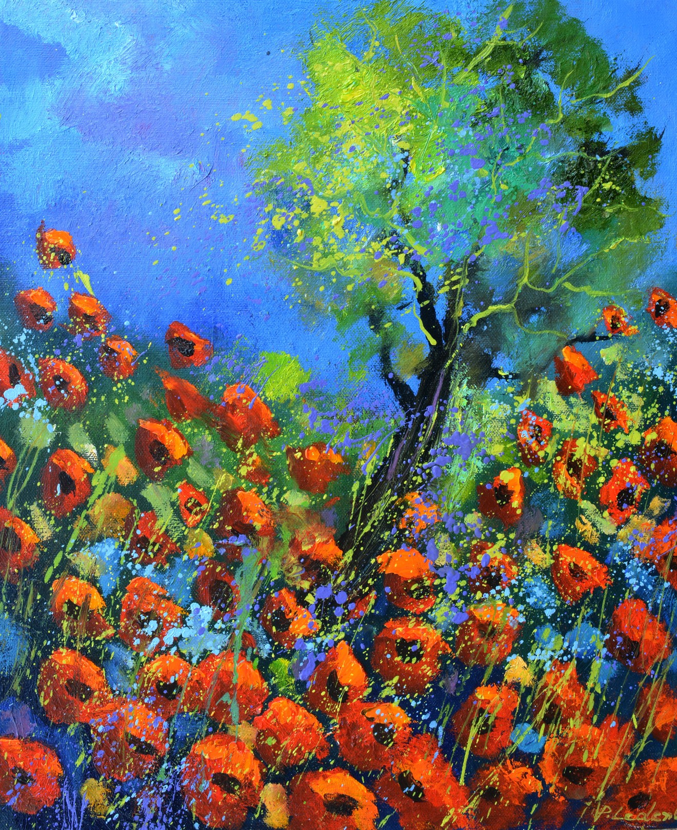 Pol Ledent, Red poppies 5624 Pol Ledent, Red poppies 5624